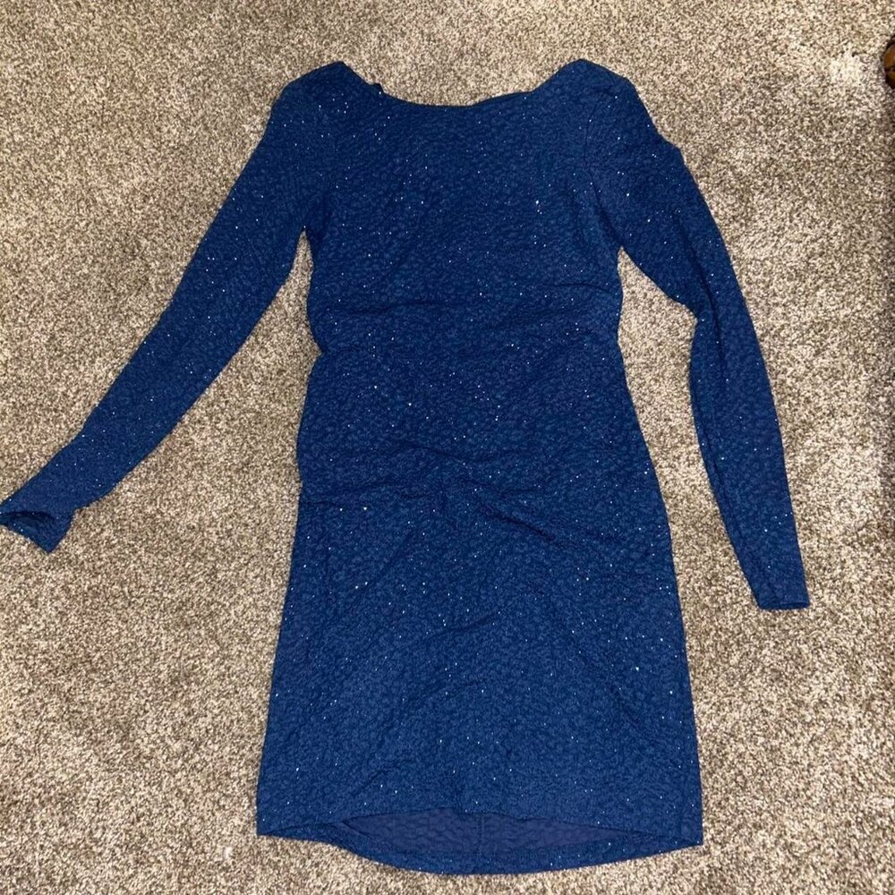 Navy blue sparkly bodycon dress